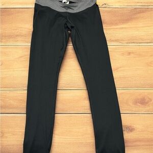 Champion Black Leggings with Fold-Over Waistband